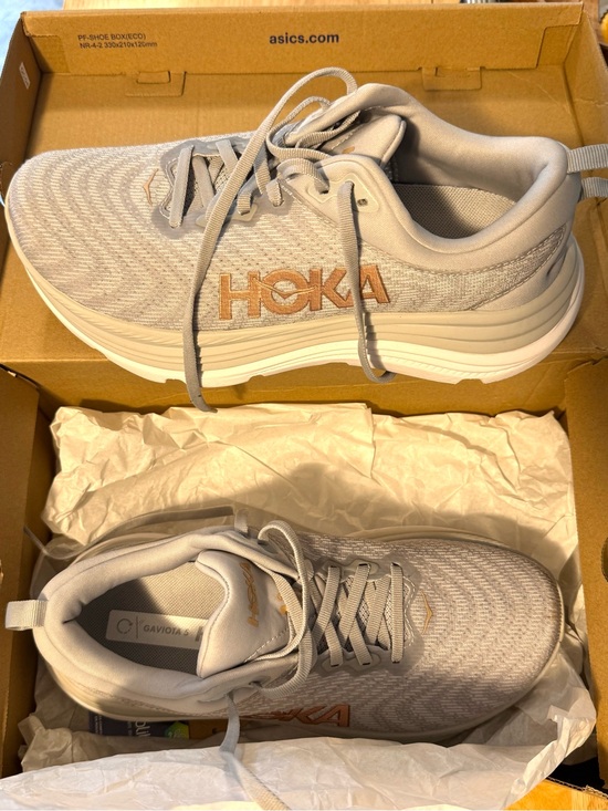 Hoka One One Shoes - Hoka One One Women's Neutral Shoes in Light Gray with Copper Logo